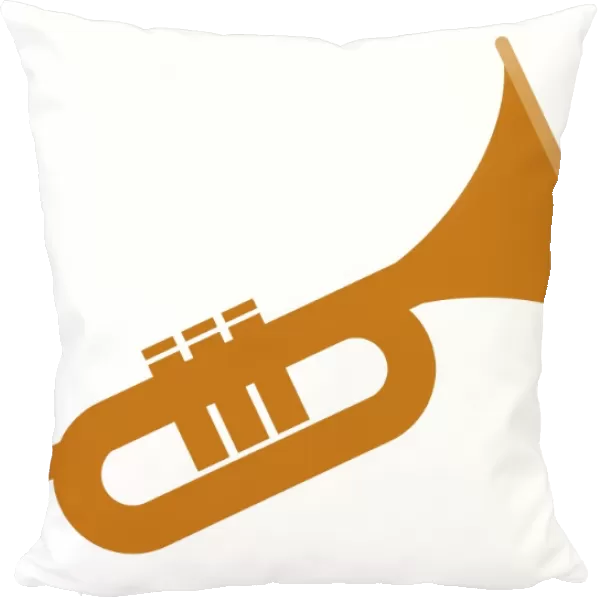 Digital illustration of brass trumpet