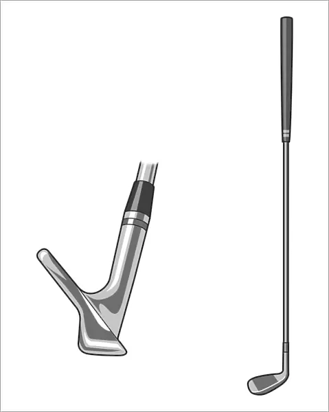 Wedge, full length and clubhead