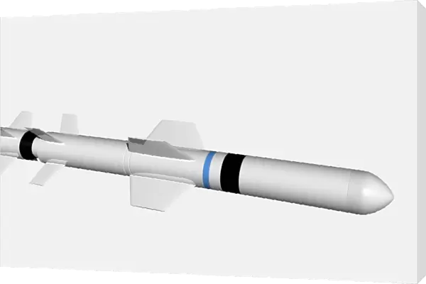 AGM 84D Harpoon missile, digital illustration
