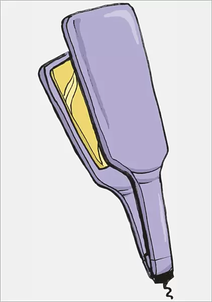 Purple hair straightening iron