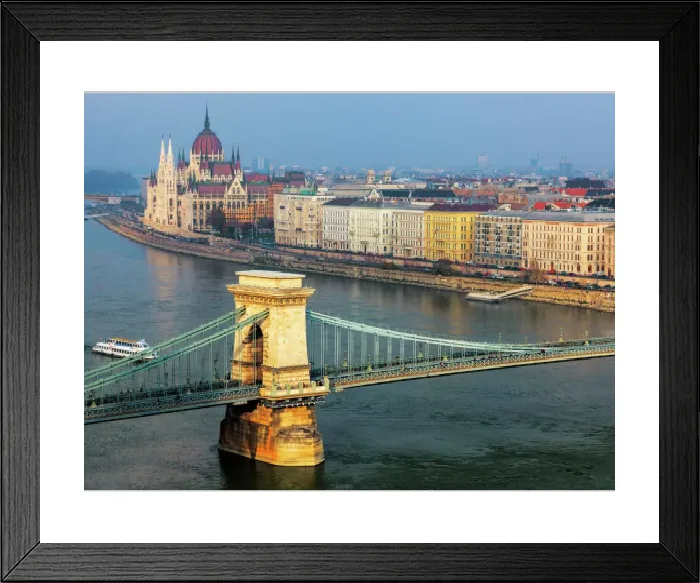 Framed Print : Budapest Danube Print by John and Tina Reid Framed Print : Budapest Danube Print by John and Tina Reid