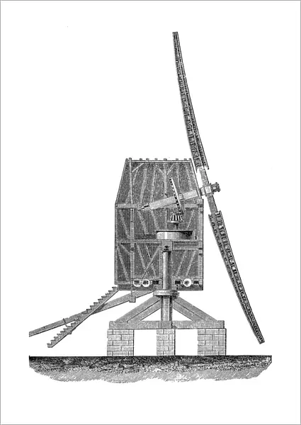 Cross section of a grain mill