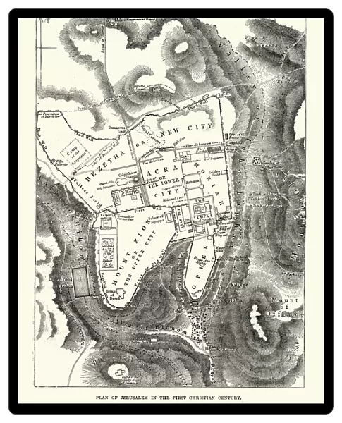 Plan of Jerusalem in the 1st Century