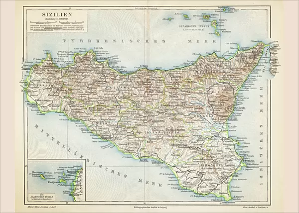 Sicily map 1895