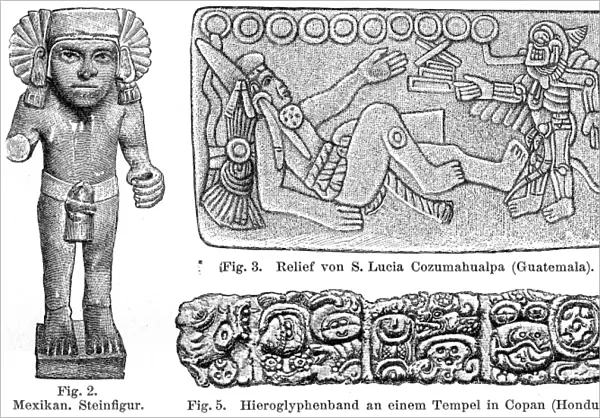 Old central american art figures 1895