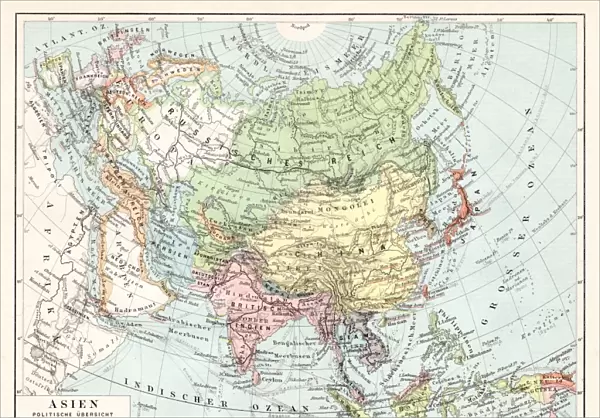 Asia political map 1895