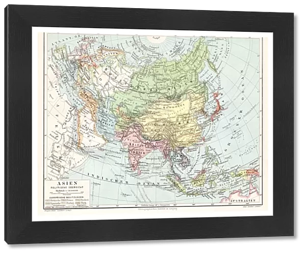 Asia political map 1895