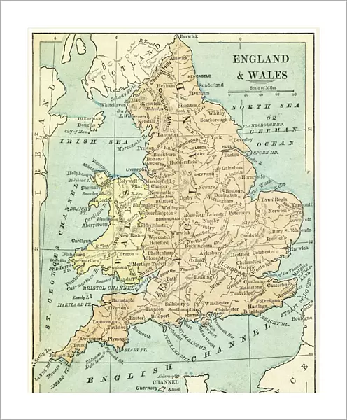 England and Wales map 1875