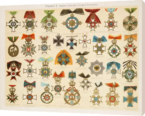 Orders of Merit Chromolithograph 1895