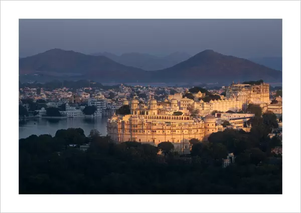 City palace of Udaipur in early morning time