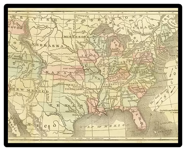 Map of United States 1856