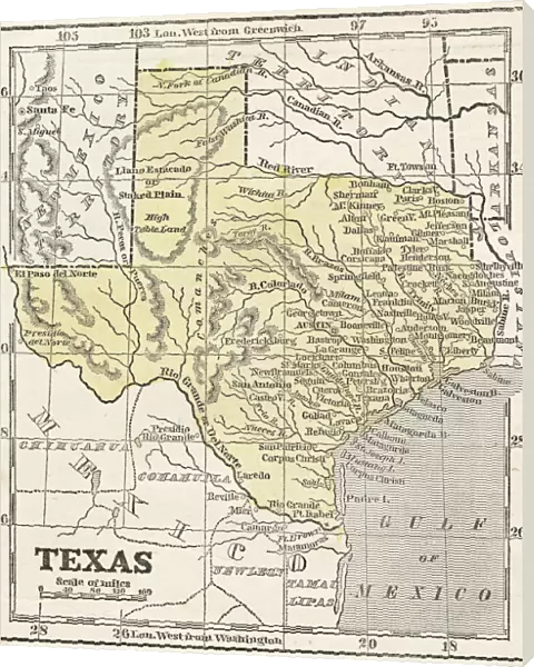 Map of Texas 1855