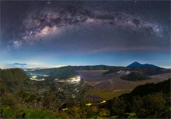 Mountain Bromo and the milky way