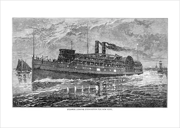 Steamer leaving new york 1883