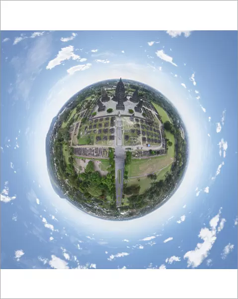 360 Aerial Panorama of Prambanan, Indonesia