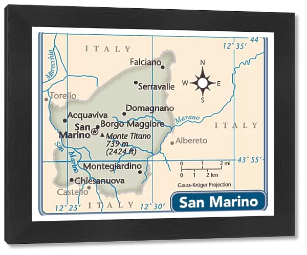 San Marino country map