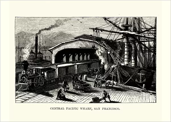 Central Pacific Wharf, San Francisco, 19th Century