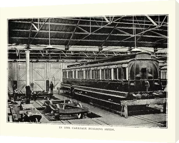 Victorian railway carriage building sheds