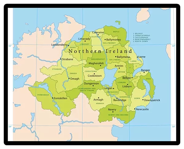 Northern Ireland Vector Map