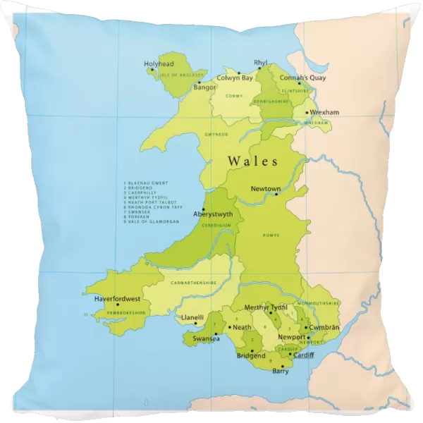 Wales Vector Map