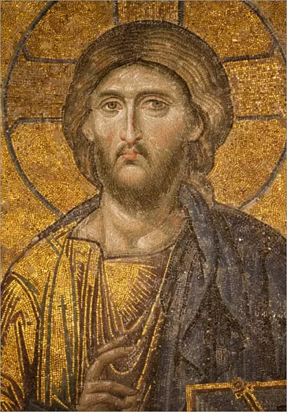 st Paul. image of a gold plated mosaic depicting the apostle Paul in the Hagia Sofia