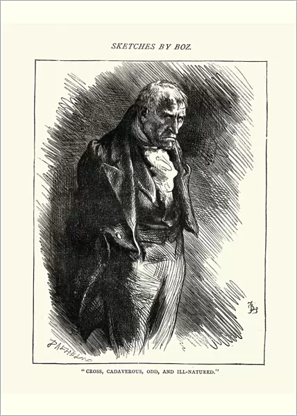Charles Dickens Sketches by Boz Cross, cadaverous, odd