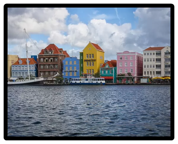 Curacao. Colourful waterfront of Caribbean island of Curacao