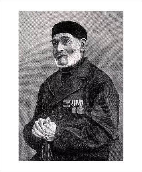 Portrait of the old man with many medals - 1896