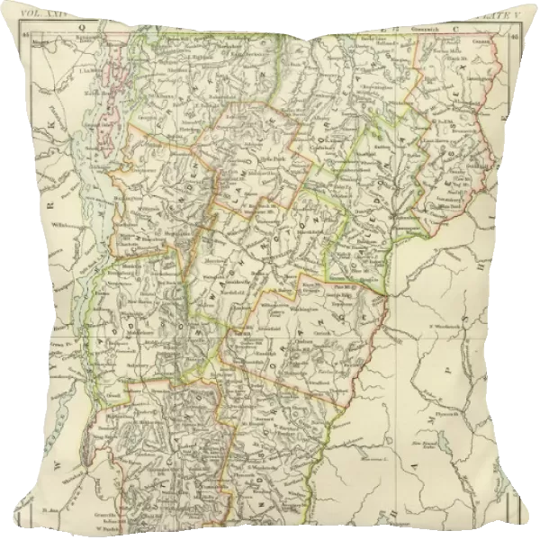 Vermont USA map 1885