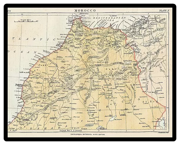 Map of Morocco 1883
