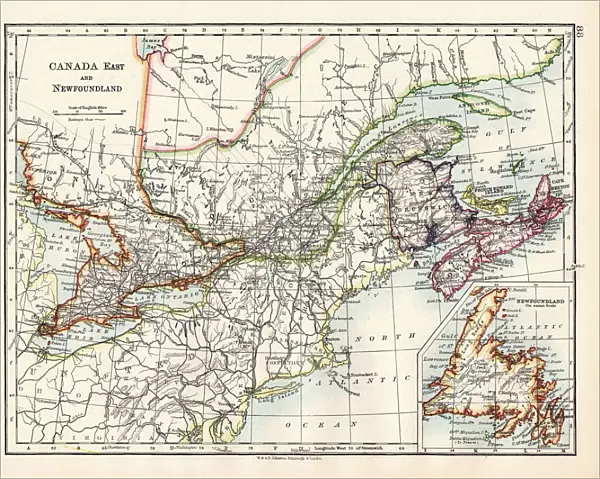 Canada map 1883