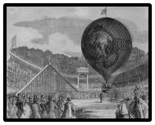 Lift Off. A crowd watching the ascent of Mr Hamptons hot air balloon at