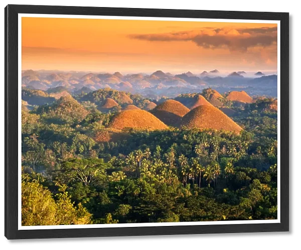 The Chocolate Hills in the morning