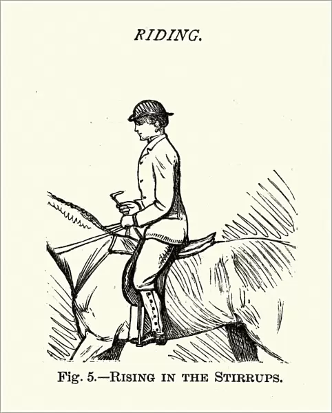 Victorian sports, Riding, Rising in the stirrups, 19th Century