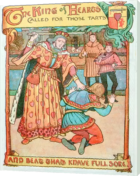 Antique children book illustrations: King of hearts