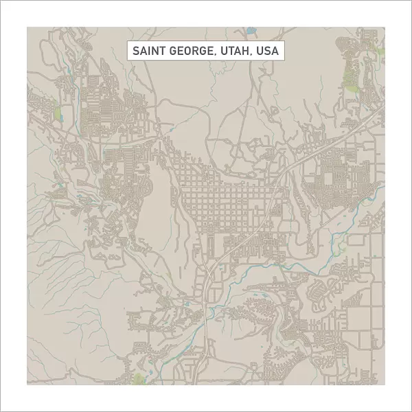 Saint George Utah US City Street Map