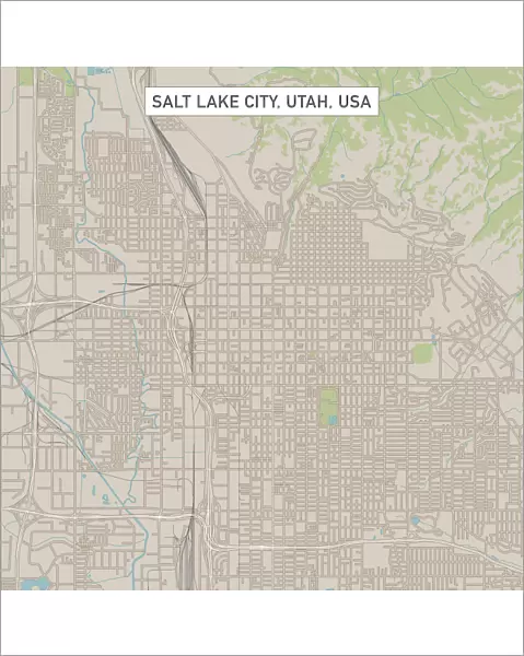 Salt Lake City Utah US City Street Map