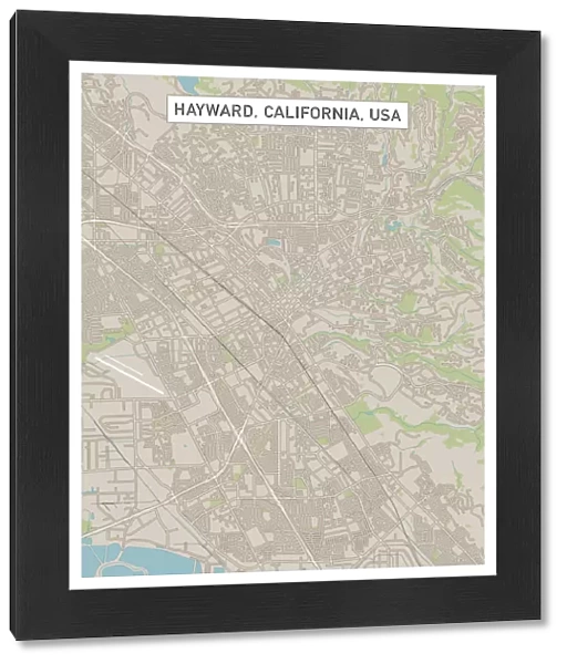 Hayward California US City Street Map