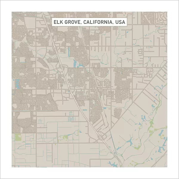Elk Grove California US City Street Map