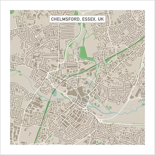 Chelmsford Essex UK City Street Map