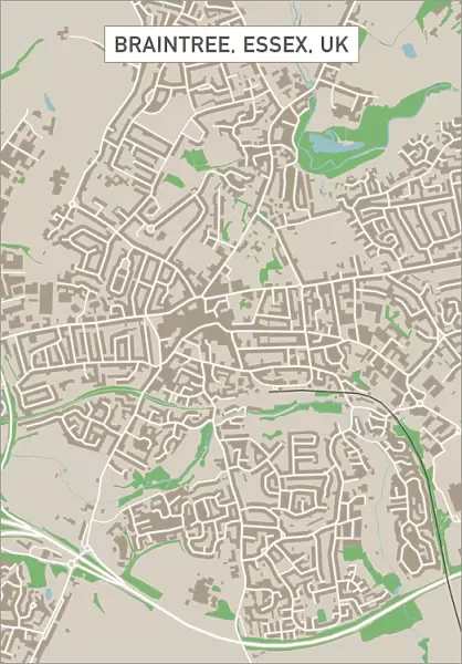 Braintree Essex UK City Street Map