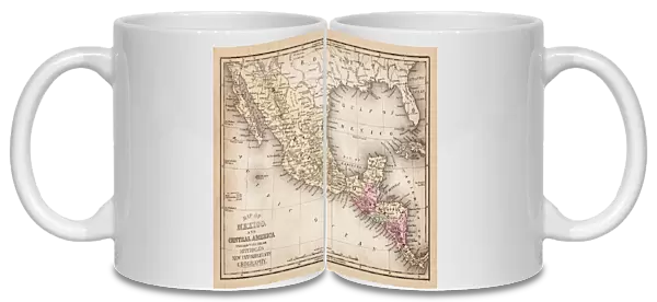 Map of Mexico and central america 1881