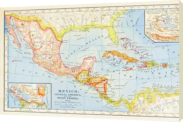 1883 Map Of Central America