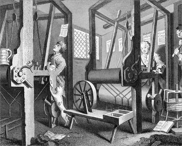 The Fellow Printers at their Looms, by William Hogarth