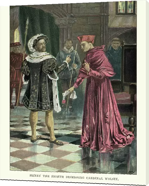 King Henry VIII dismissing Cardinal Wolsey