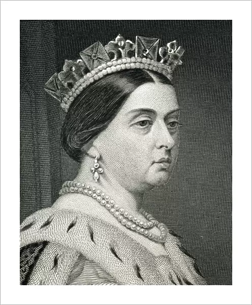 Queen Victoria Engraving From 1873