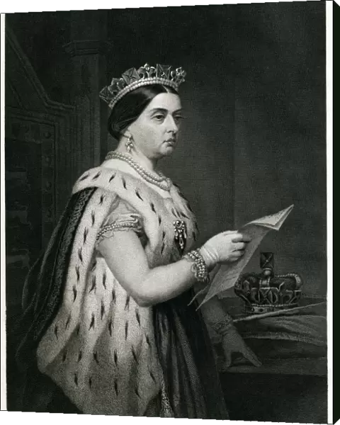 Queen Victoria Engraving From 1873