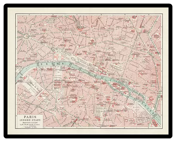 Map of Paris 1900