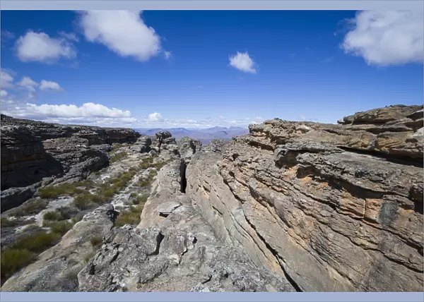 Scenic view of Wolfberg cracks from top of Wolfberg, Cederberg Wilderness Area, Western Cape Province, South Africa