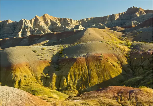 Colorful hills of Badlands LoopTrail, Badlands National Park, South Dakota, USA